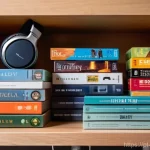 보드게임 관련 팟캐스트 - **Prompt:** A young adult, around 25-30 years old, with a serene and contemplative expression, weari...